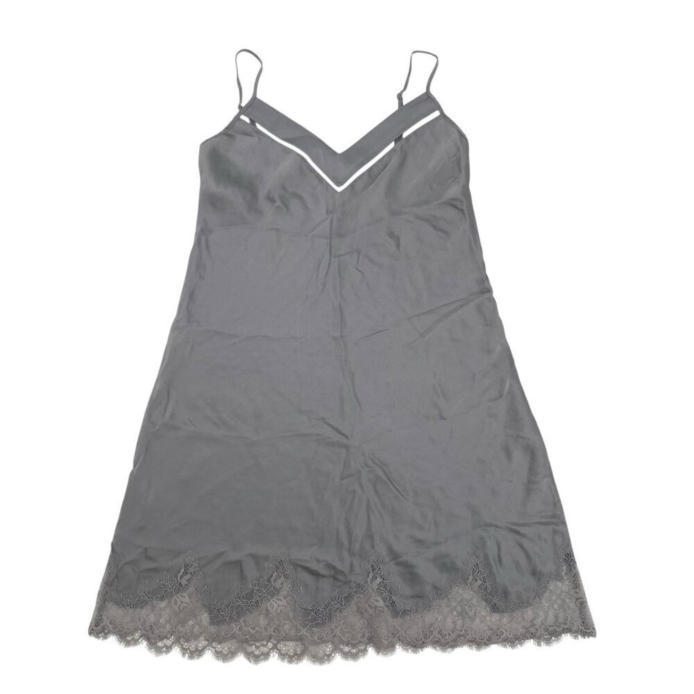 Simone Perele Size 2 Nocturne Sleep Dress Chemise Silk Blend Gray